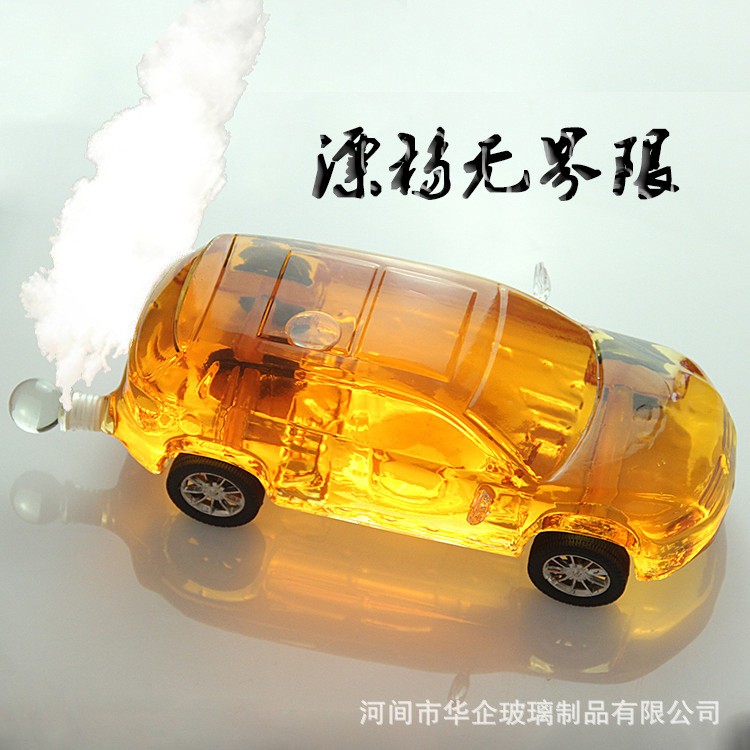 河間華企高檔玻璃酒具威士忌醒酒器高硼硅玻璃大容量泡酒器精美玻璃造型酒具