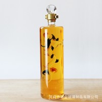 河間華企吹制玻璃工藝酒瓶高檔玻璃醒酒器動(dòng)物異形泡酒瓶定制玻璃瓶包裝廠